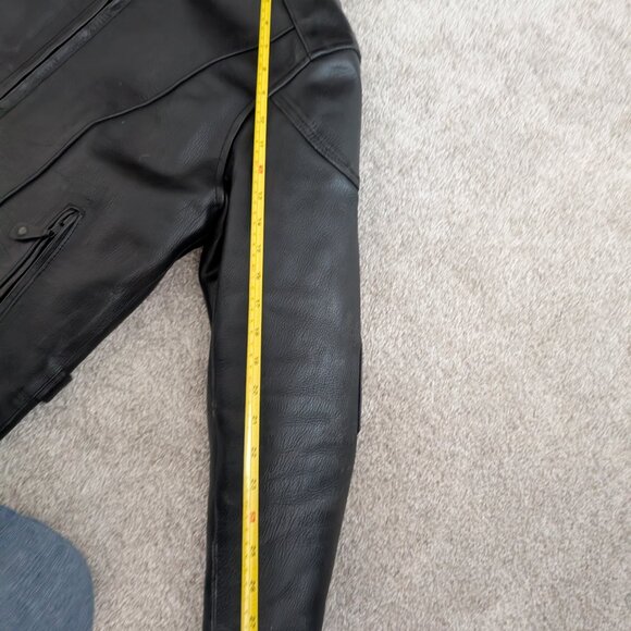 River Road Leather Motorcycle Jacket Removeable Liner Womens Large; w/Neck Warm - Picture 2 of 16